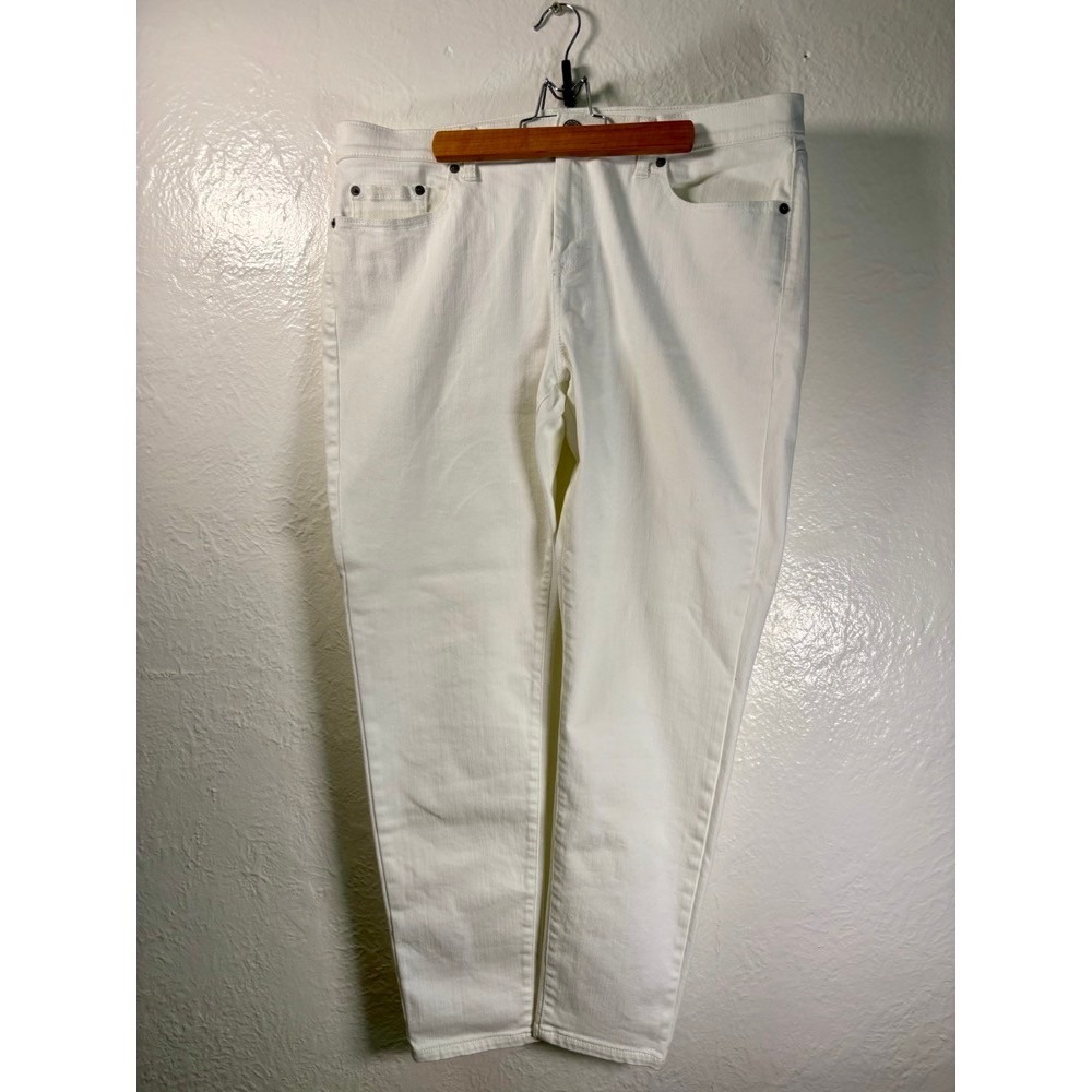 Banana Republic White Denim Skinny Fit Women Jeans Size 32x14 Regular